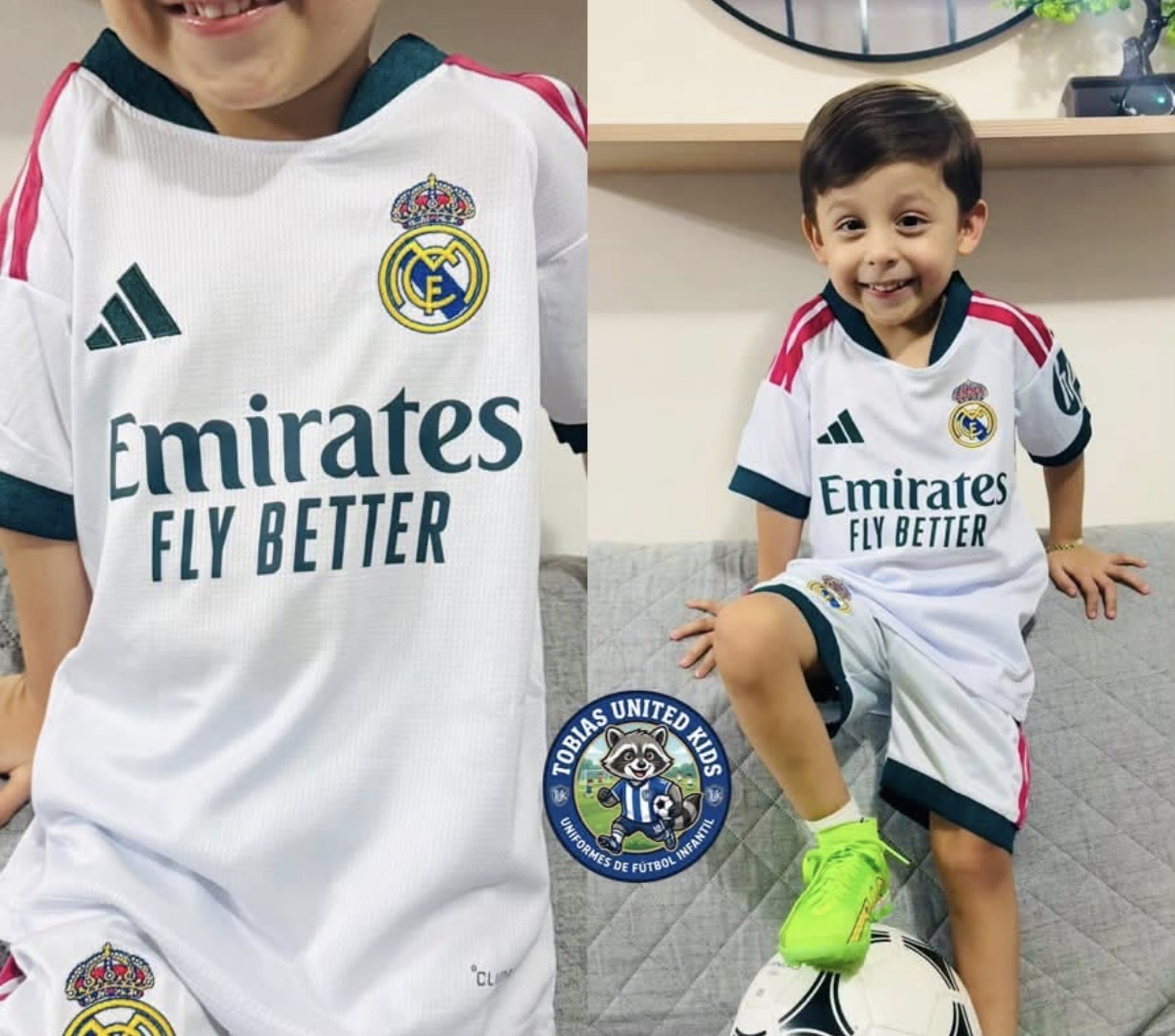 Kids white soccer kit